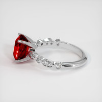 3.07 Ct. Ruby Ring, Platinum 950 4