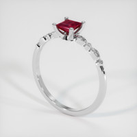 0.40 Ct. Ruby Ring, Platinum 950 2