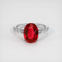 4.09 Ct. Ruby Ring, Platinum 950 1