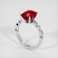 4.09 Ct. Ruby Ring, Platinum 950 2