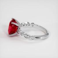 4.09 Ct. Ruby Ring, Platinum 950 4