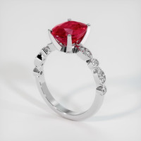 3.17 Ct. Ruby Ring, Platinum 950 2