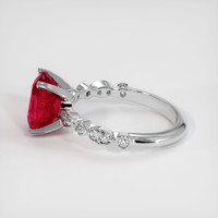 3.17 Ct. Ruby Ring, Platinum 950 4