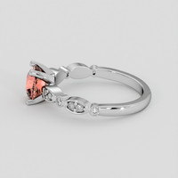 1.22 Ct. Padparadscha Sapphire Ring, Platinum 950 4
