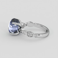 8.03 Ct. Greyish Blue Sapphire Ring, Platinum 950 4