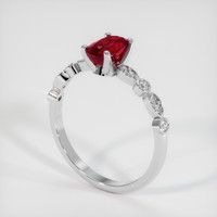 0.92 Ct. Ruby Ring, Platinum 950 2