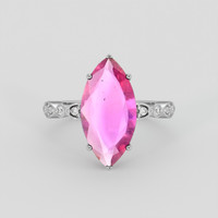 2.98 Ct. Pink Sapphire Ring, Platinum 950 1