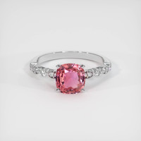 1.61 Ct. Padparadscha Sapphire Ring, Platinum 950 1