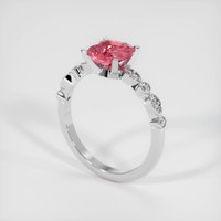 1.61 Ct. Padparadscha Sapphire Ring, Platinum 950 2