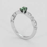 0.50 Ct. Green Sapphire Ring, Platinum 950 2