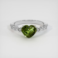 2.09 Ct. Green Sapphire Ring, Platinum 950 1