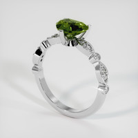 2.09 Ct. Green Sapphire Ring, Platinum 950 2