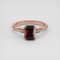 4.21 Ct. Red Garnet Ring, 14K Rose Gold 1