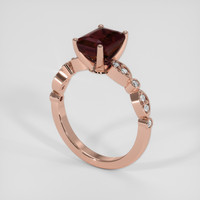 4.21 Ct. Red Garnet Ring, 14K Rose Gold 2