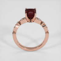 4.21 Ct. Red Garnet Ring, 14K Rose Gold 3