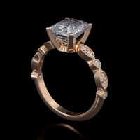 2.00 Ct. Gemstone Ring, 14K Rose Gold 2