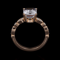 2.00 Ct. Gemstone Ring, 14K Rose Gold 3