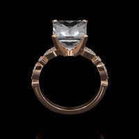 4.74 Ct. Gemstone Ring, 14K Rose Gold 3
