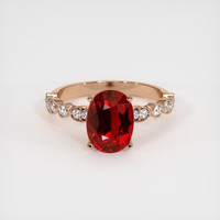 3.07 Ct. Ruby Ring, 14K Rose Gold 1