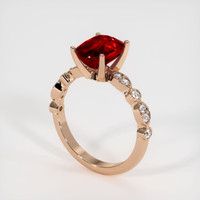 3.07 Ct. Ruby Ring, 14K Rose Gold 2