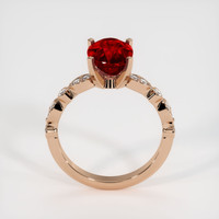 3.07 Ct. Ruby Ring, 14K Rose Gold 3