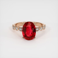 4.09 Ct. Ruby Ring, 14K Rose Gold 1