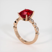 4.09 Ct. Ruby Ring, 14K Rose Gold 2