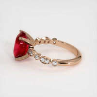 4.09 Ct. Ruby Ring, 14K Rose Gold 4