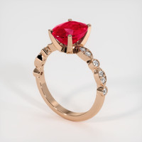 2.73 Ct. Ruby Ring, 14K Rose Gold 2