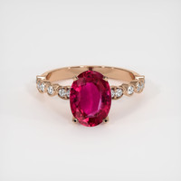 2.55 Ct. Ruby Ring, 14K Rose Gold 1