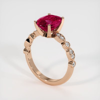 2.55 Ct. Ruby Ring, 14K Rose Gold 2