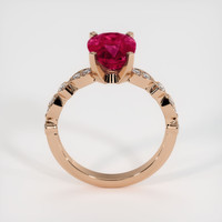 2.55 Ct. Ruby Ring, 14K Rose Gold 3