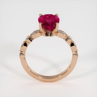 2.92 Ct. Ruby Ring, 14K Rose Gold 3