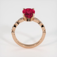 3.08 Ct. Ruby Ring, 14K Rose Gold 3