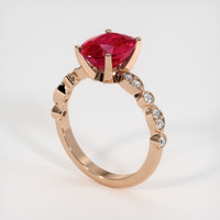 3.17 Ct. Ruby Ring, 14K Rose Gold 2