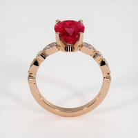 3.17 Ct. Ruby Ring, 14K Rose Gold 3