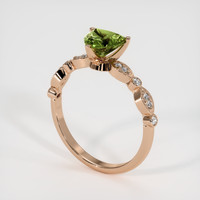 1.28 Ct. Bi Color Sapphire Ring, 14K Rose Gold 2