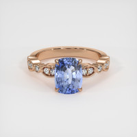 2.00 Ct. Blue Sapphire Ring, 14K Rose Gold 1