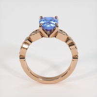 2.00 Ct. Blue Sapphire Ring, 14K Rose Gold 3