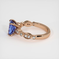 2.00 Ct. Blue Sapphire Ring, 14K Rose Gold 4