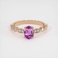 0.98 Ct. Sapphire Ring, 14K Rose Gold 1