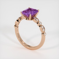 3.20 Ct. Purple Sapphire Ring, 14K Rose Gold 2
