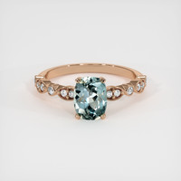 1.43 Ct. Sapphire Ring, 14K Rose Gold 1