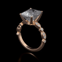 4.74 Ct. Gemstone Ring, 18K Rose Gold 2