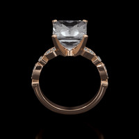 4.74 Ct. Gemstone Ring, 18K Rose Gold 3