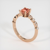 1.17 Ct. Padparadscha Sapphire Ring, 18K Rose Gold 2