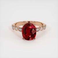 4.17 Ct. Ruby Ring, 18K Rose Gold 1