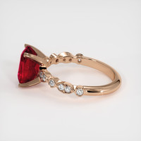 3.01 Ct. Ruby Ring, 18K Rose Gold 4