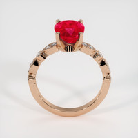 2.73 Ct. Ruby Ring, 18K Rose Gold 3