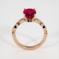 2.55 Ct. Ruby Ring, 18K Rose Gold 3